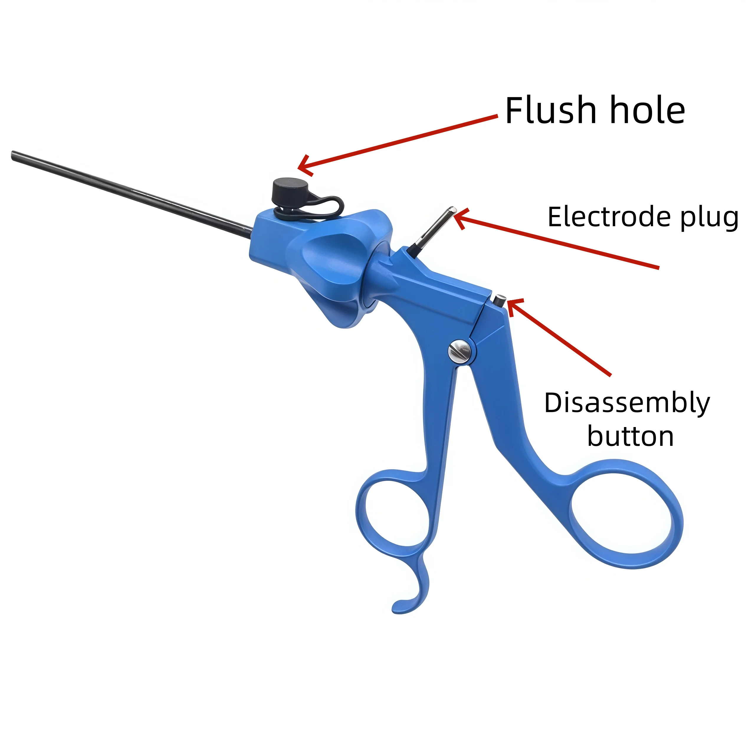 2026 New C-Type Blue Handle Curved Pincers Manual Disassembly Laparoscopic Instruments Class I 1 Year Warranty CE Certified
