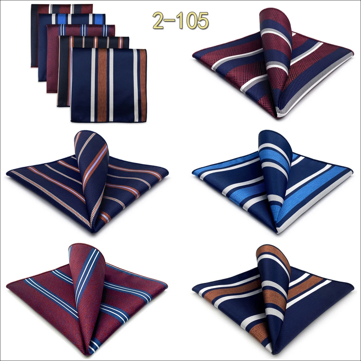 5 Pack Mens Suit Pocket Square Handkerchief Set Various Hanky Lot Classic Gentlemen Wedding Gift Accessories Large Dropshipping