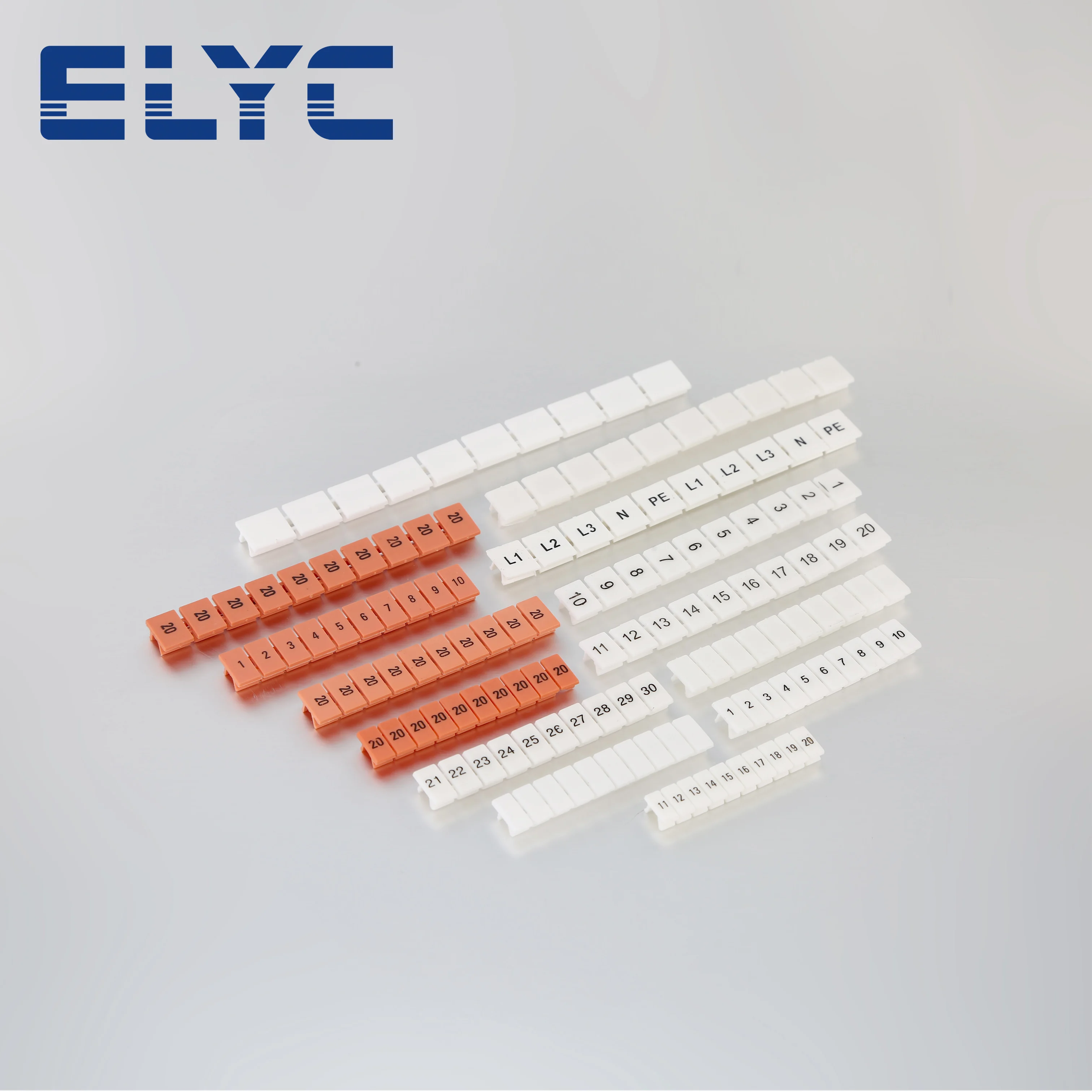 100Pcs Terminal Block Marker Strip Label ZB6 ZB5 3.5/4/8/10 ZBFM Number Tag 10 Seat DIN Rail Connector Strips Zack Marking