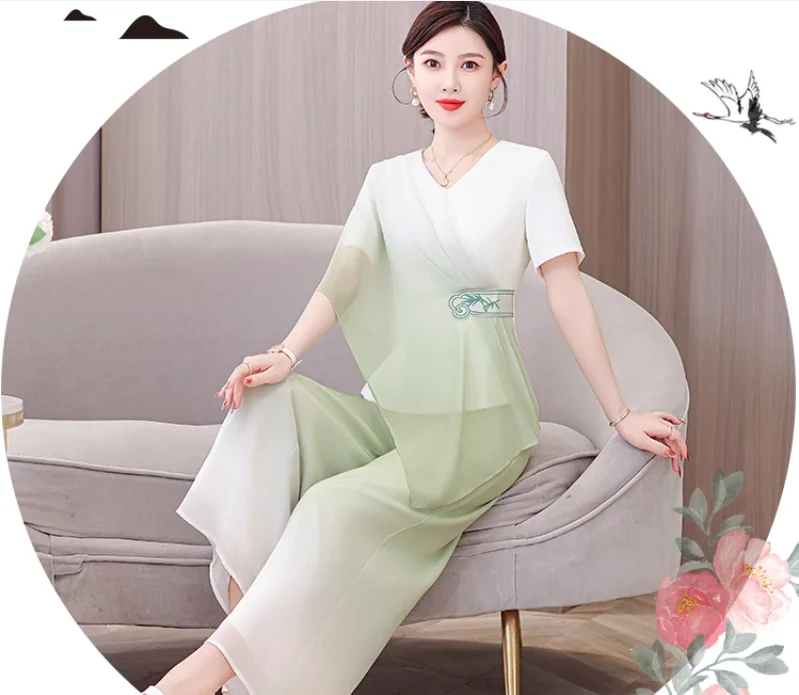 

Summer High-End Beautician Set Club Massage Foot Bath Technician Work Clothes
