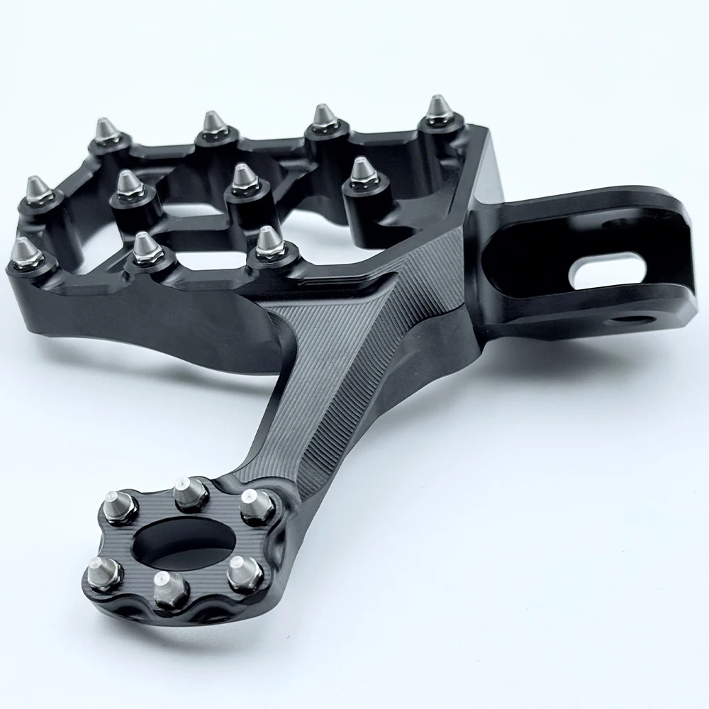 Stainless Steel Shark Teeth Extender Wide Fat Footrest Foot Pegs For HONDA CRF230F CRF 230F 2003- 2018 2019 2020 2021
