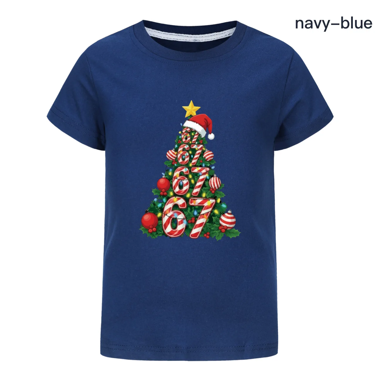 عيد الميلاد ستة سبعة Camisetas الاطفال 67 Brainrot التي شيرت الفتيان الصيف قصيرة الأكمام بلايز الفتيات القطن الخالص تي شيرت ملابس الأطفال #6