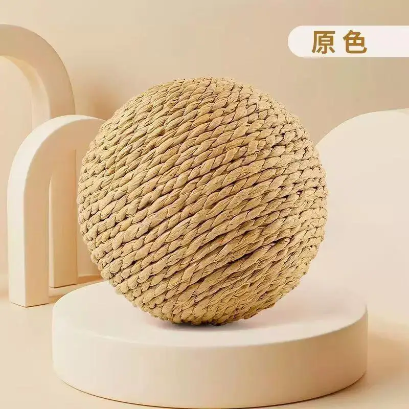 Pet Cat Toy Balls, 8cm Sisal Balls, Biting Toys, Scratch-resistant and Boring Cat Balls, with Sound-pet Products. - view 5