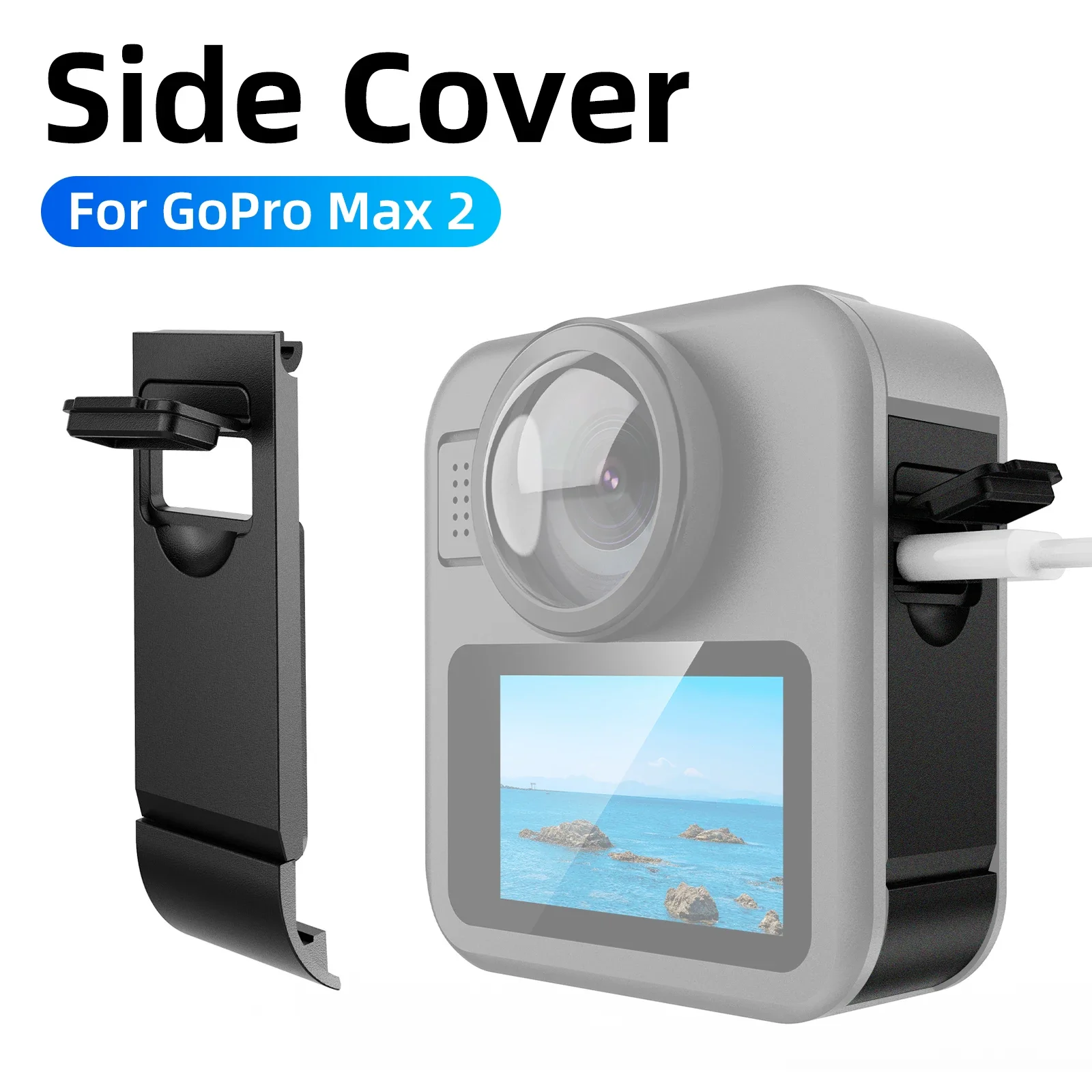 

Charging Side Cover for GoPro MAX 2 Quick-release Dustproof Charging Protective Cover for GoPro MAX2 Camera Accessories