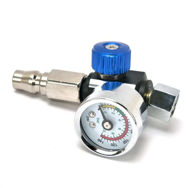 

ABUP-Air Compressor Regulator Valve With Pressure Gauge, For Precise Control In Air/Pneumatic Tool With PF20 Connector
