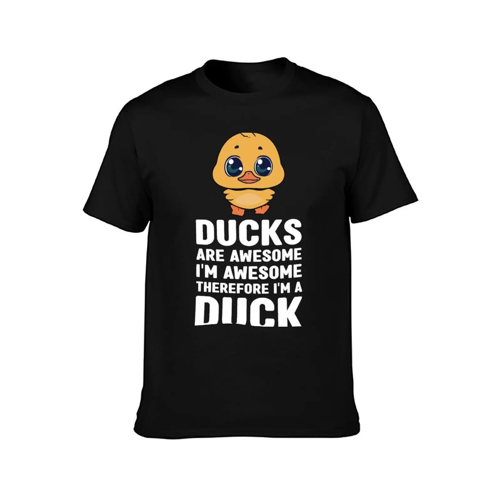 Funny Ducks Are Awesome I'm Awesome Therefore I'm a Duck Lover T-Shirt, Summer Casual Cotton Tee, Oversized Streetwear Tops