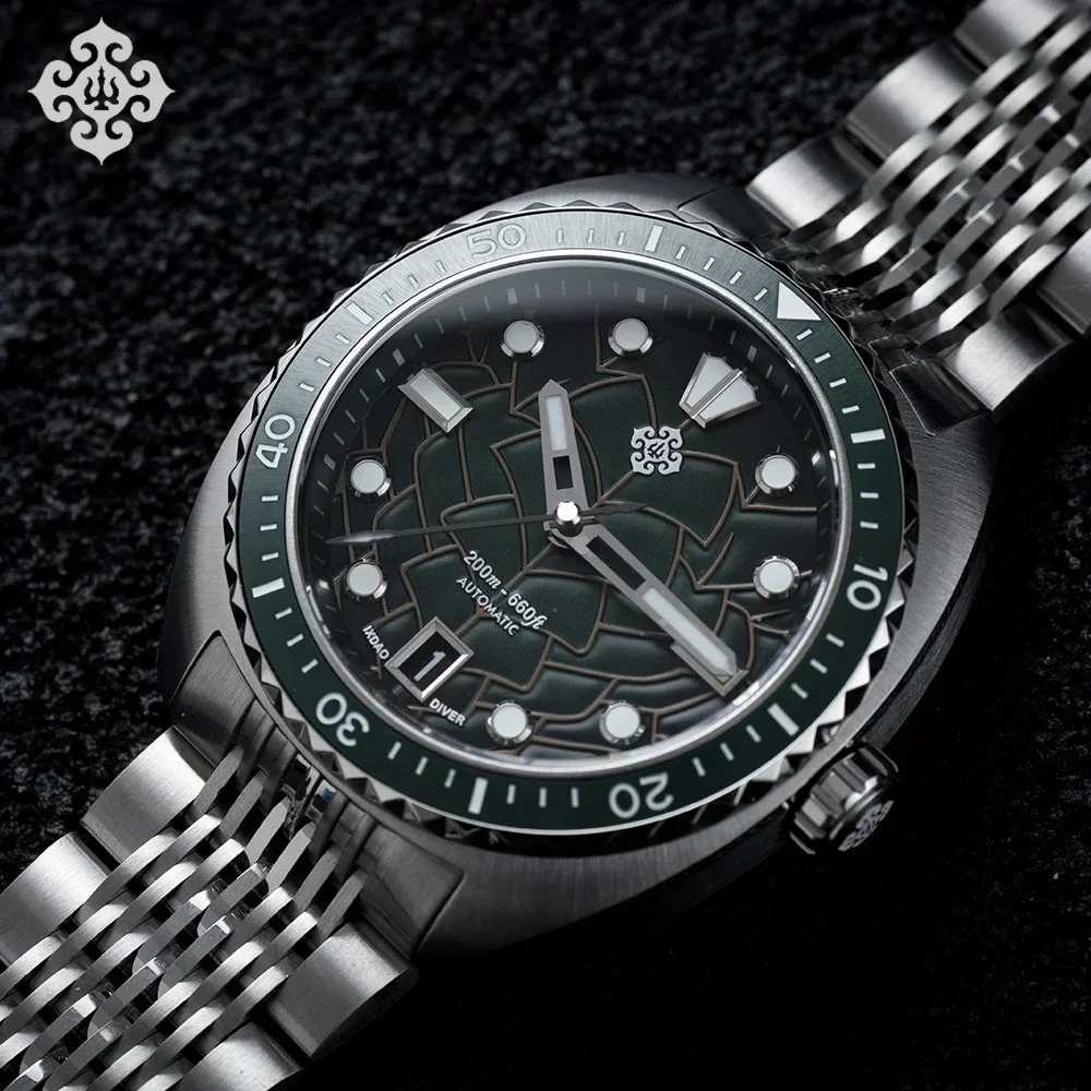 IXDAO IPOSE 2026 New Men's Automatic Mechanical Watch Poseidon Pattern Diving Watch 20Bar Stainless Steel BWG-9 Reloj Hombre