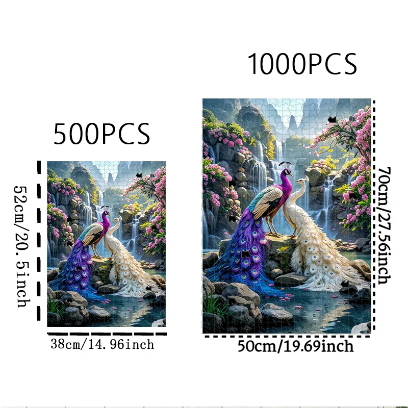 500 stuks/1000 stuks volwassen legpuzzels geschikt voor - uitdagende hersenen met draagbare stukjes, elegant doe-het-zelf decor en complex