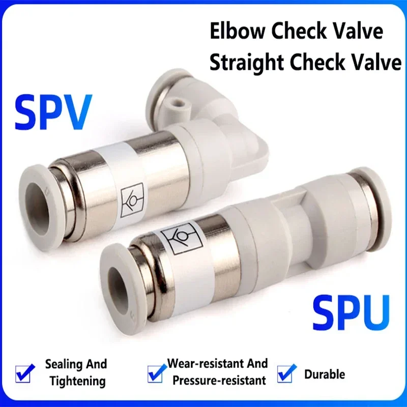 Pneumatic One-way Non Return Check Valve SMC Type Straight Control Check Valve 4mm 6mm 8mm Hose Connetor Tube One-touch Fittings