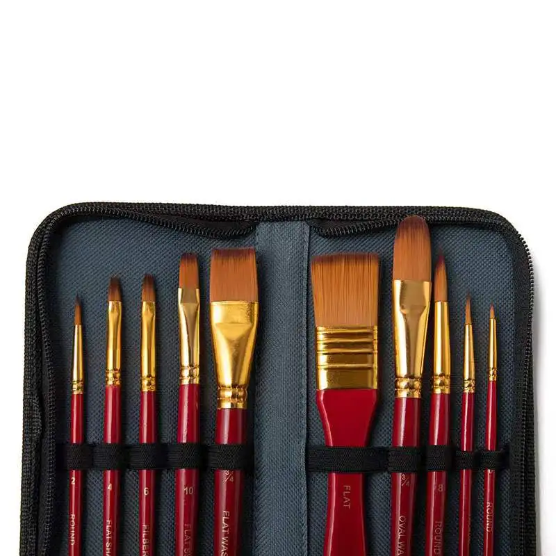 13Pcs Paint Brush Set Irregular Assorted Brushes Sponge for Graffiti DIY Painting Tools with Storage Bag for Artists Beginners