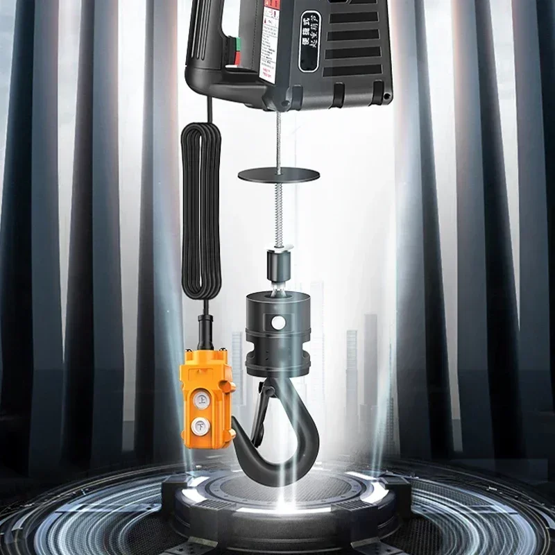 

Новая миниатюрная электрическая таль 220 В, бытовой кран, небольшой лифт с дистанционным управлением, портативная таль для кондиционирования воздуха, электрическая таль