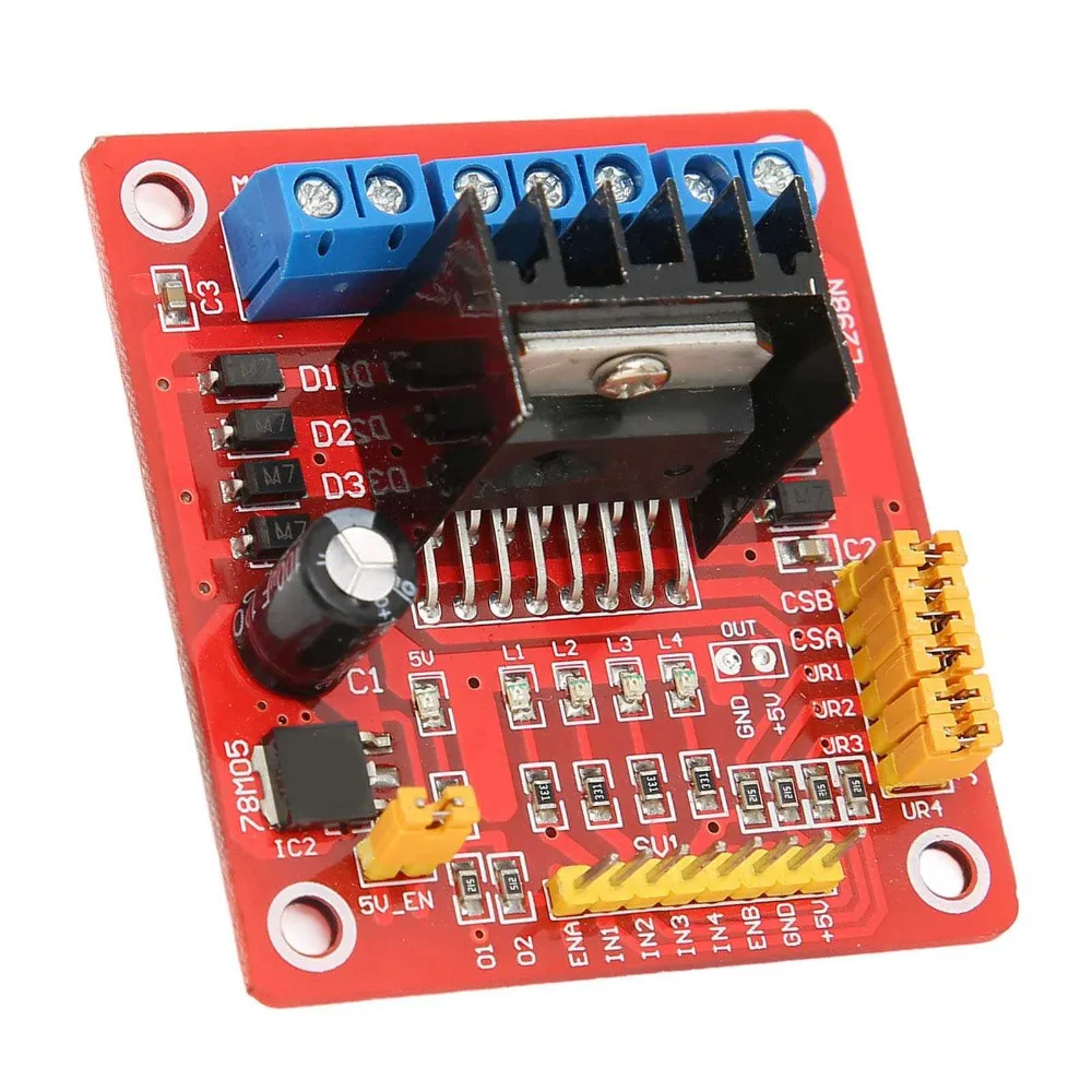L298N Stepper Motor Driver Module Dual H Bridge 5V-35V Dual H Bridge Motor Driver Compact Size 2A Motor Driver Controller Board