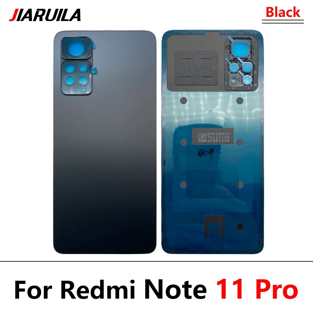 NEW For Xiaomi Redmi Note 11 Pro 5G Battery Cover Door Rear Glass Housing Case Back Camera Cover With Frame Replacement Parts