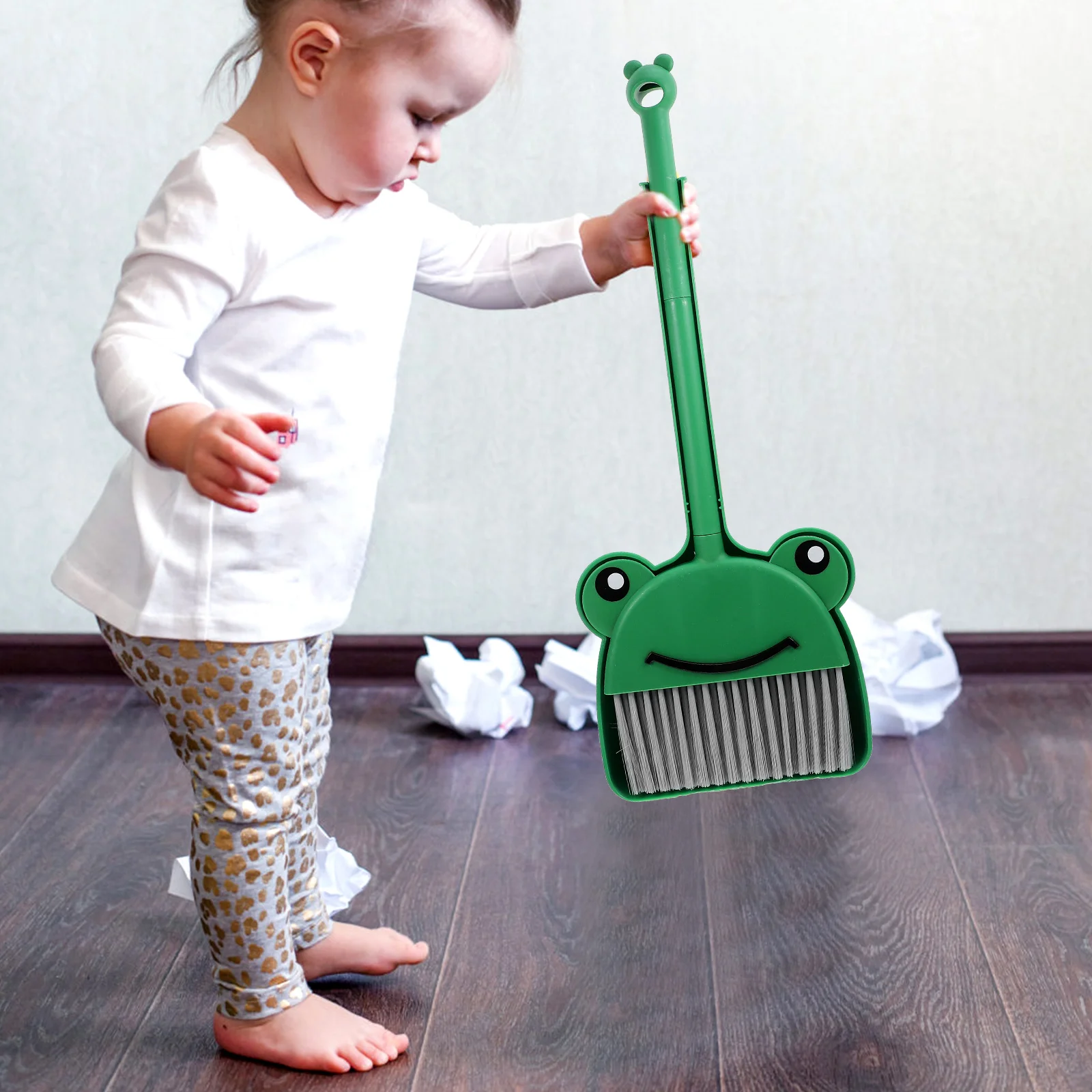 1 セット子供ほうきちりとりセット軽量子供クリーニングツール柔らかい毛掃除キット幼児のふり遊び家庭用