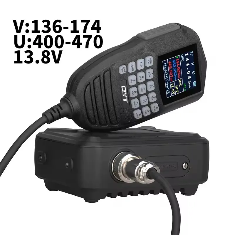 Walkie Talkie mikrofon genggam, Walkie Talkie kuantitas KT-WP12 VHF 25W UHF20W Dual Band VOX pengacak mikrofon tangan kontrol ham Radio seluler dengan kabel pemrograman