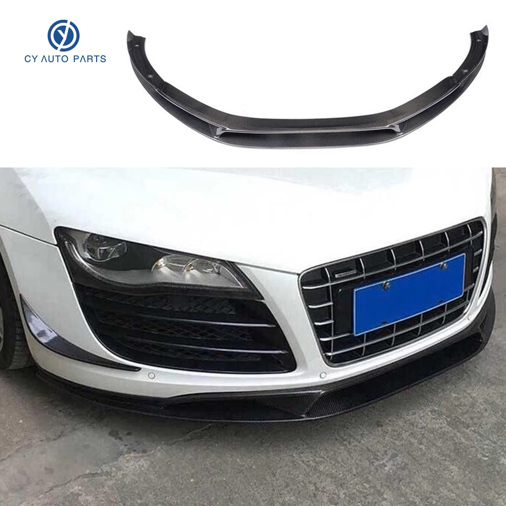 

Auto Parts GT Style Front Lip Fit For Audis R8 Carbon Fiber Front Bumper Decoration Lip Spoiler Bumper Chin Shovel