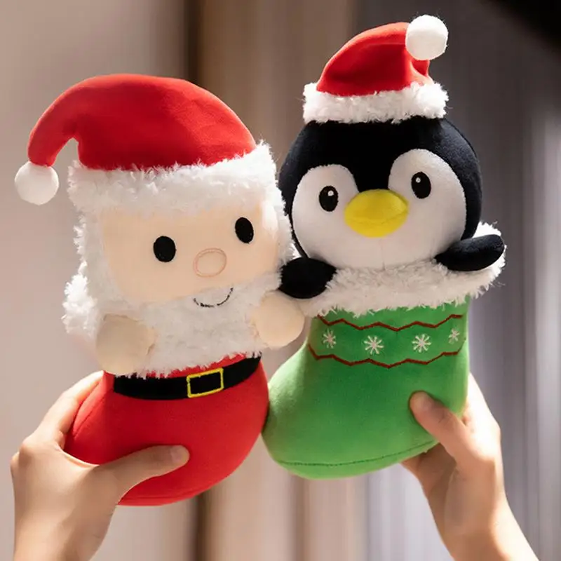 子供のためのクリスマスツリーのぬいぐるみ,柔らかいぬいぐるみ,ペンギン,ぬいぐるみ,かわいい,誕生日プレゼント,クリスマスプレゼント