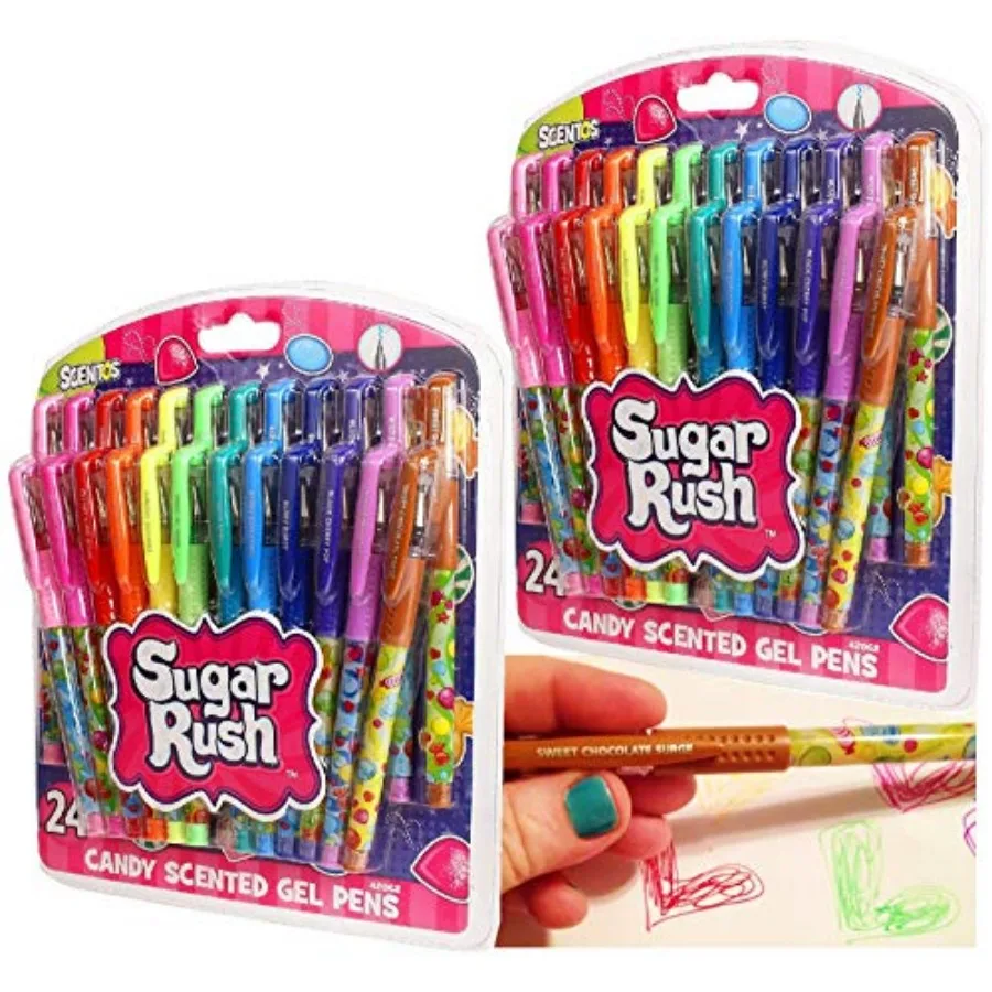 

Гелевые ручки с ароматом конфет Sugar Rush, 24 штуки, серия 2 - 2 упаковки (всего 48 ручек)