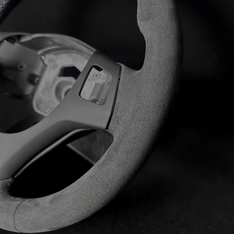Suede Wrapped Handmade Refurbished Car Steering Wheel Suitable for BMW E91 E92 E87 3 Series