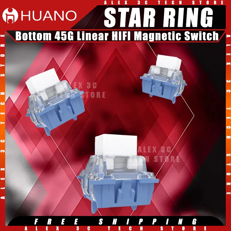 

HUANO STAR RING Magnetic Switch Bottom 45G For Mechanical Keyboard Switch Linear HIFI Esports Magnetic Keyboard Pc Accessories
