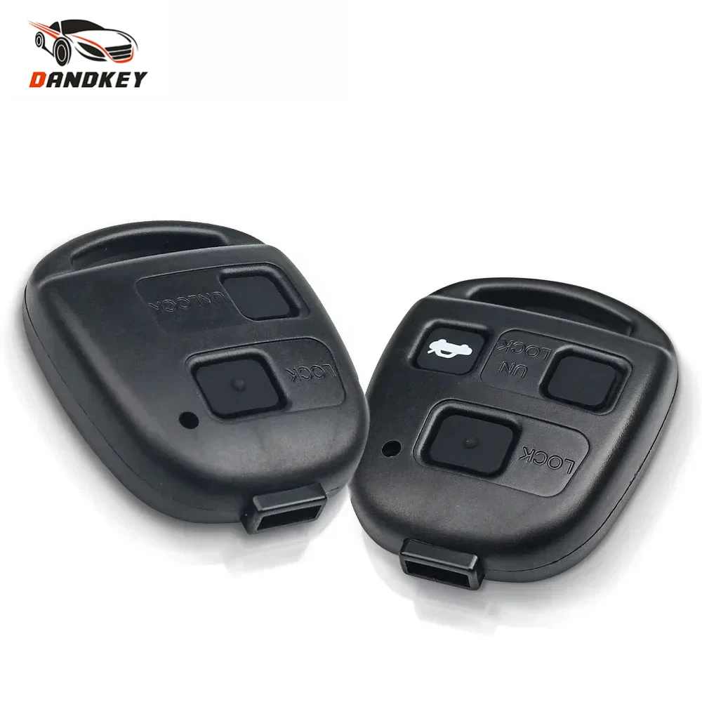 Dandkey 10PCS Car Key Shell For Toyota Yaris Camry Corolla For Lexus Es Rx IS200 RX300 ES300 LS400 GX460 2/3 Button Case No Logo