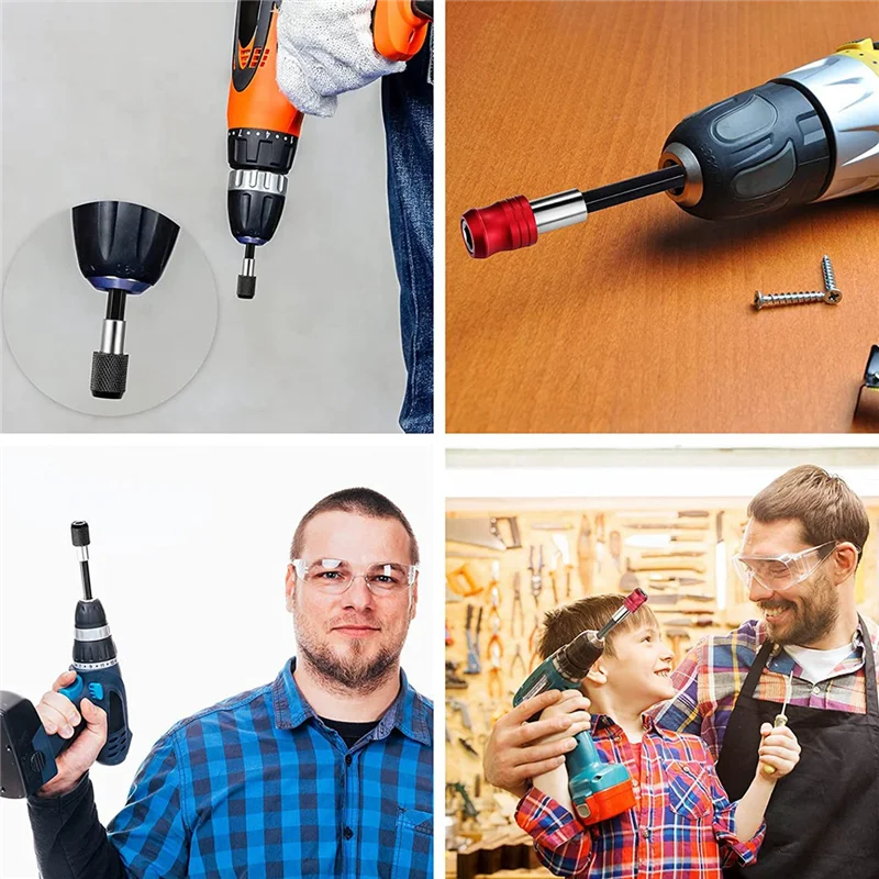 GOOD-12 個ドリルビット延長 1/4 インチ六角シャンクバーソケットドライバービットホルダーと延長チャックアダプターセット