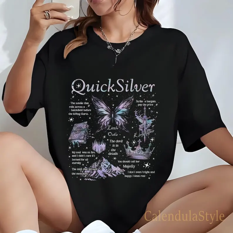 Quicksilver Book Shirt, Fantasy Bookish Merch, Inspired Callie Hart,Kingfisher Shirt, Quicksilver Merch, Little Osha T-Shirt