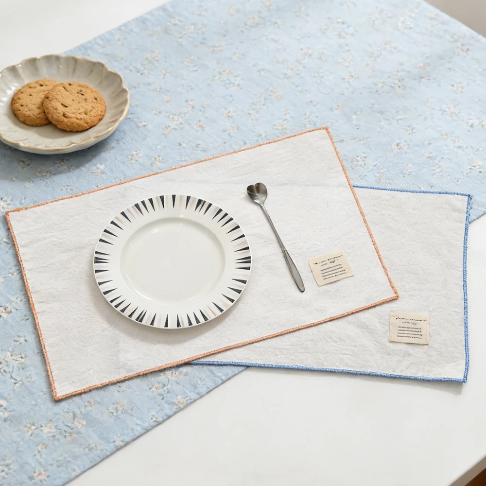 BUYNOW Solid 1PC 2PC 4 PC Table Mat Retro Rustic Minimalist Dining Table Placemat Coffee MatsHome Dining Room Table Decor