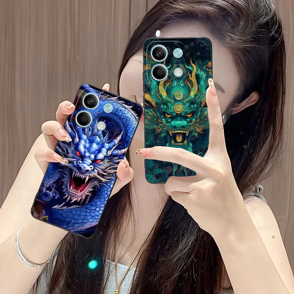 

East Orient Dragon Mobile Phone Case for POCO M6 M5 M4 M3 X7 X6 X5 X4 X3 F6 F5 F4 Pro GT 5G Colour Printing Luxury Cover Pretty