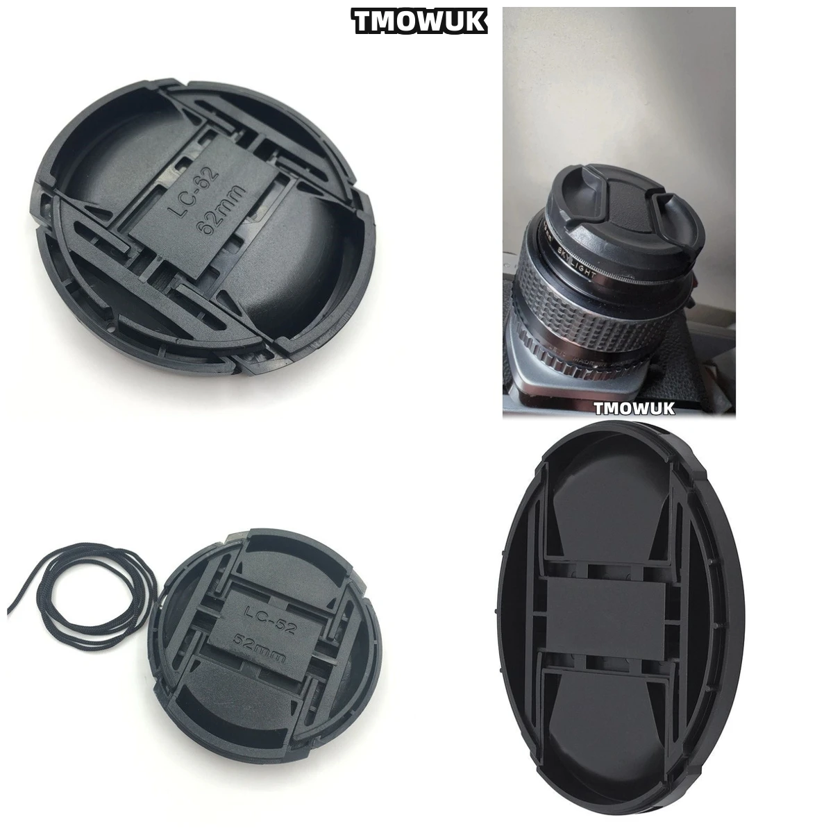 

For SONY A1II A7M4 A7R7 A7C2 ZV-E10 A380 ZV-E1 A450 Camera Lens Cap Protective Cover Center Pinch Snap-on 49mm 52 55 58 62 67 72