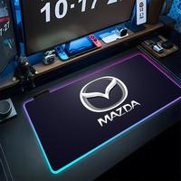 Mazdas Racing Car Mouse Pad Gaming LED Mouse Mat 900x400 Mousemats Table Pads PC Desk Mat RGB Gamer Keyboard Mat XXL