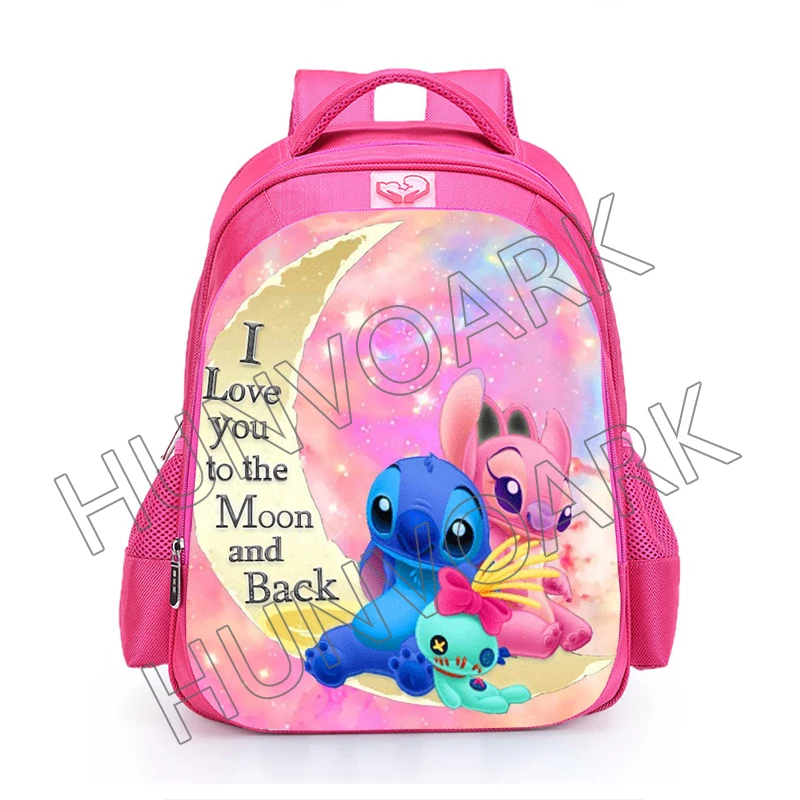 Lilo & Stitch Backpacks Orthopedic Cartoon Pink Princess Primary School Bag Girls Software backpack Kids Travel Mochilas