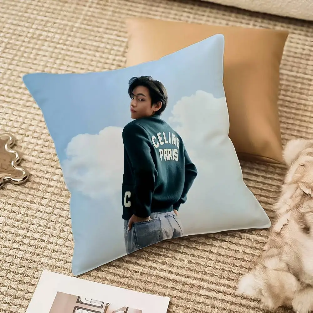 كيس وسادة كارتون K-Kim TaehyungS مضاد للغبار وسحاب غير مرئي لسرير الأريكة #3