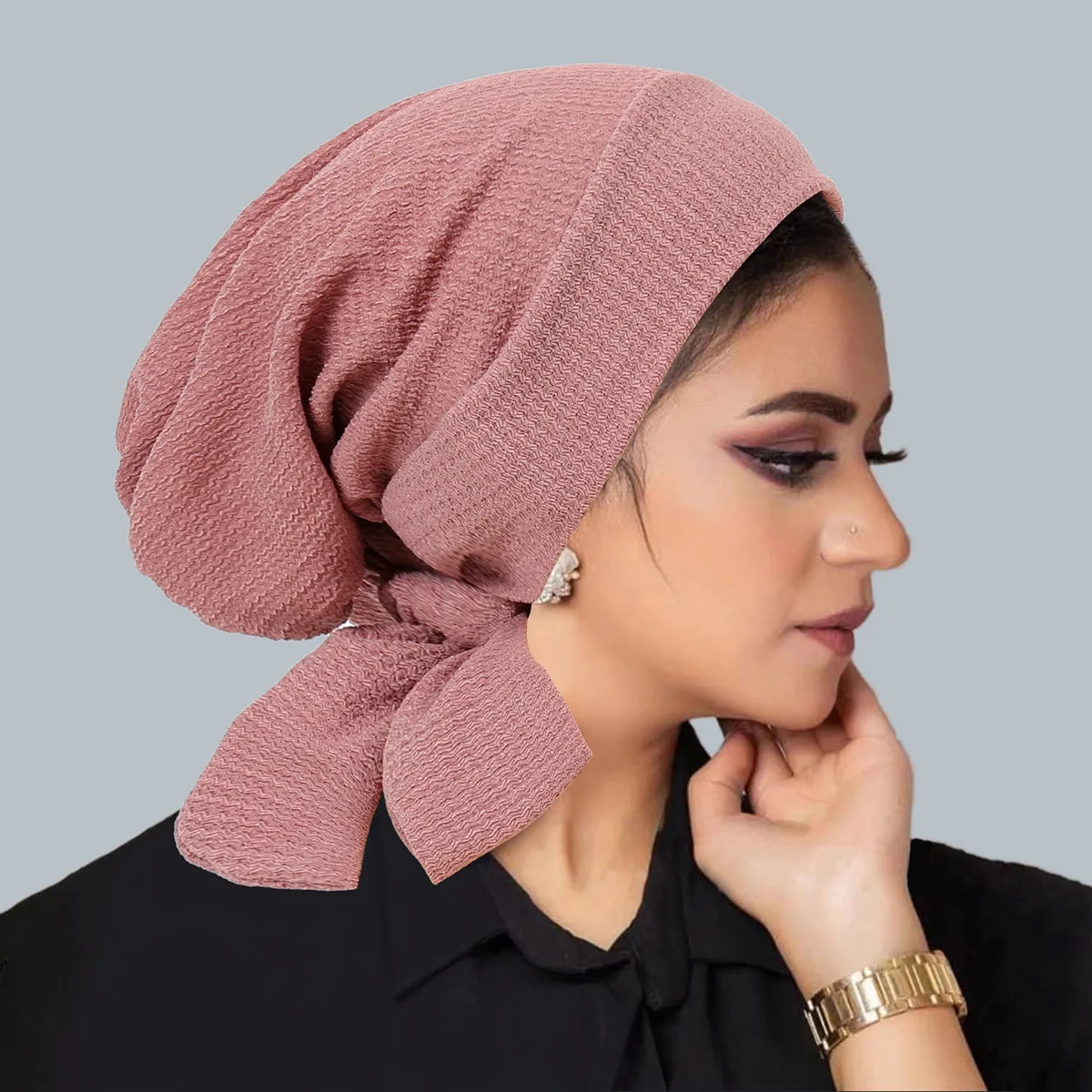 Stretch Women chemio Cap Hijab musulmano Pre-legato Turbante cappello berretti cofano perdita di capelli foulard bandane fascia Turbante Mujer nuovo