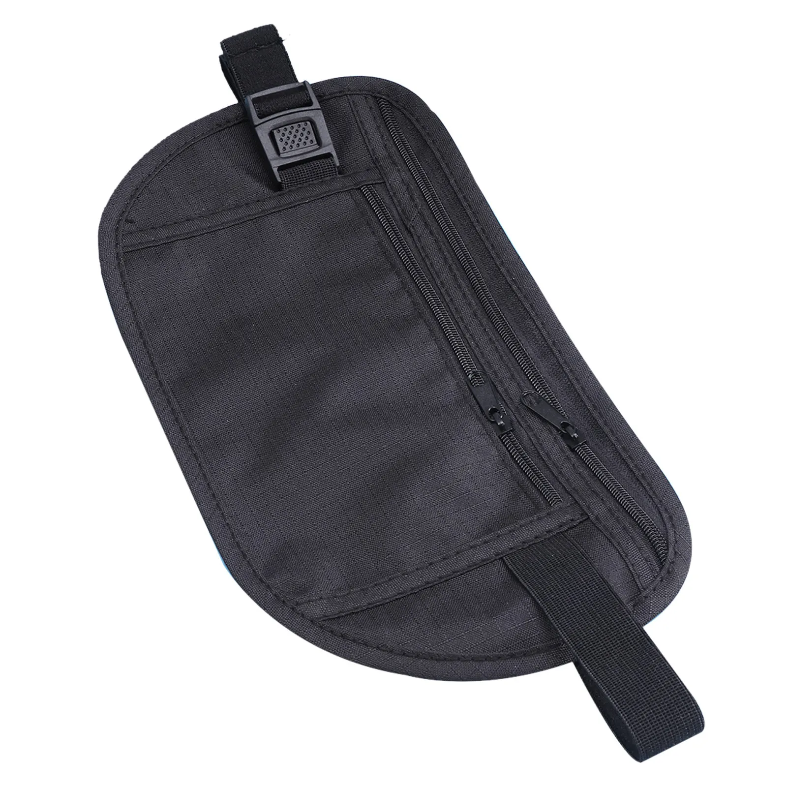 

Travel Waist Bag Money Belt Black Ultra Slim Adjustable Running Pouch Cell Phone Holder for Hiking Camping Trail Sports