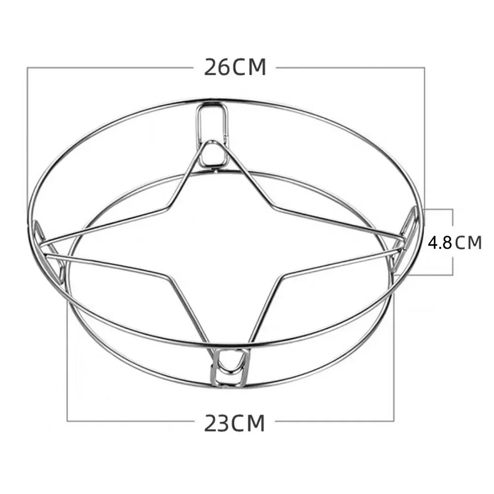 

Kitchen Steam Rack Stainless Steel Wok Rack Five Stars Steam Rack Wok Parts Pot Holder Cooking Rack Pot Stand Rack 24.5x5.2cm