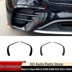 For Mercedes Benz E Class W213 E260 E300 E53 2021-2023 Car Front Bumper Lip Splitter Spoiler Decorate Body Kit Auto Accessories