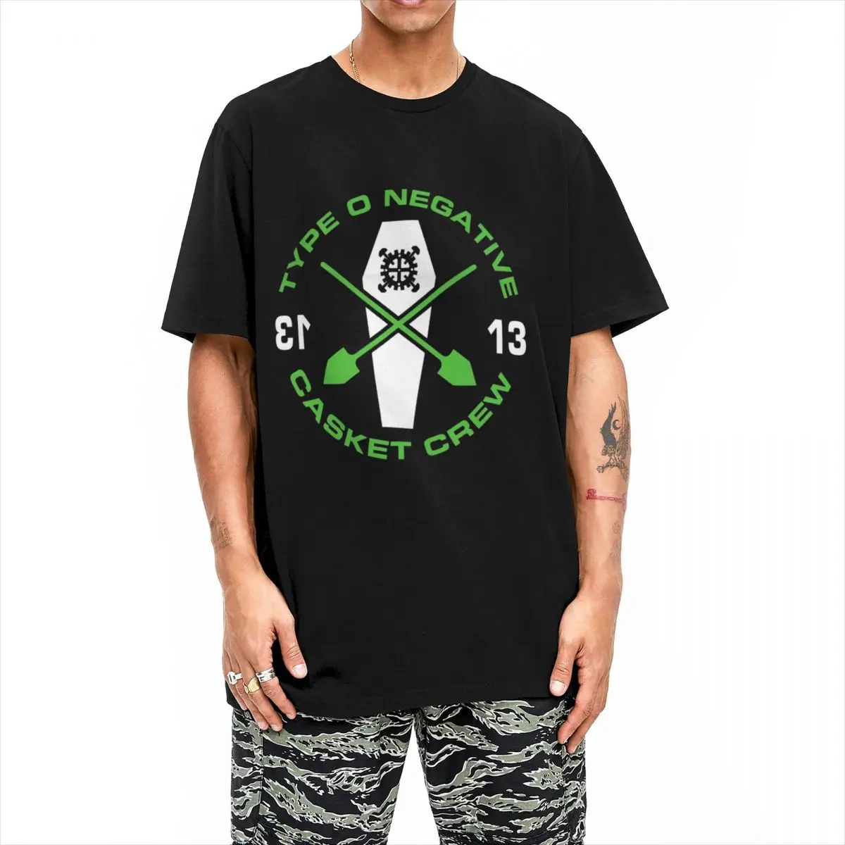 Type O Negative Casket Crew Men Women's T Shirts Apparel Awesome Tees T-Shirts 100% Cotton All Seasons Clothes