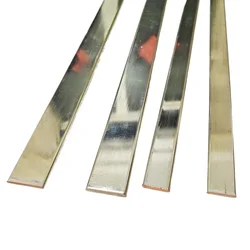 1Pc Length 500mm T3 Tinned Copper Plate Purple Copper Flat Bar Sheet Thickness 2mm 3mm 4mm 5mm Conductive Grounding Busbar