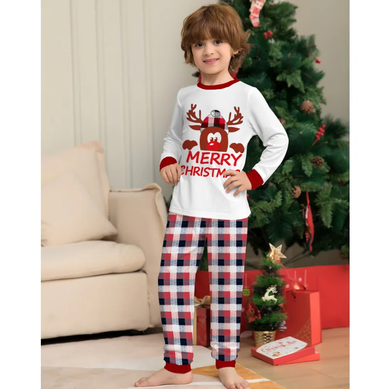 2024 Merry Christmas Print Pajamas Women Men Boys Girls Clothing Set Family Matching Outfits Soft Cute Pyjamas 2 Pieces Sets NEW