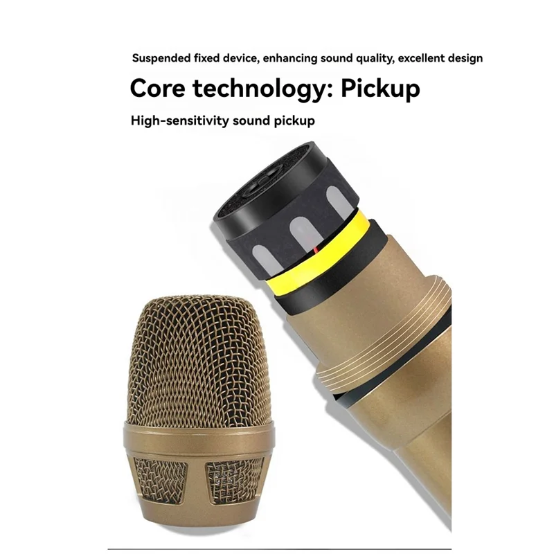 ELECT-Professional Dynamic Studio Microphone Wired Handheld Anti-Howling Stereo Design Mic