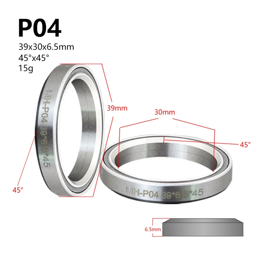 1pc Bike Headset Bearing 38/39/41/44/49/52mm MTB Road Bicycle Headset Bearing Repair 1.5 1 1/8inch 45/36Angle Steel Cycling Part