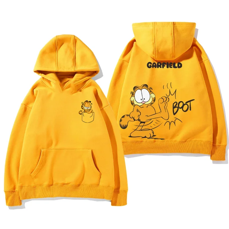 The Garfield Show Cartoon Anime Printing Men's and women's hoodies Autumn and Winter new style fashion Couple's clothing hoodie