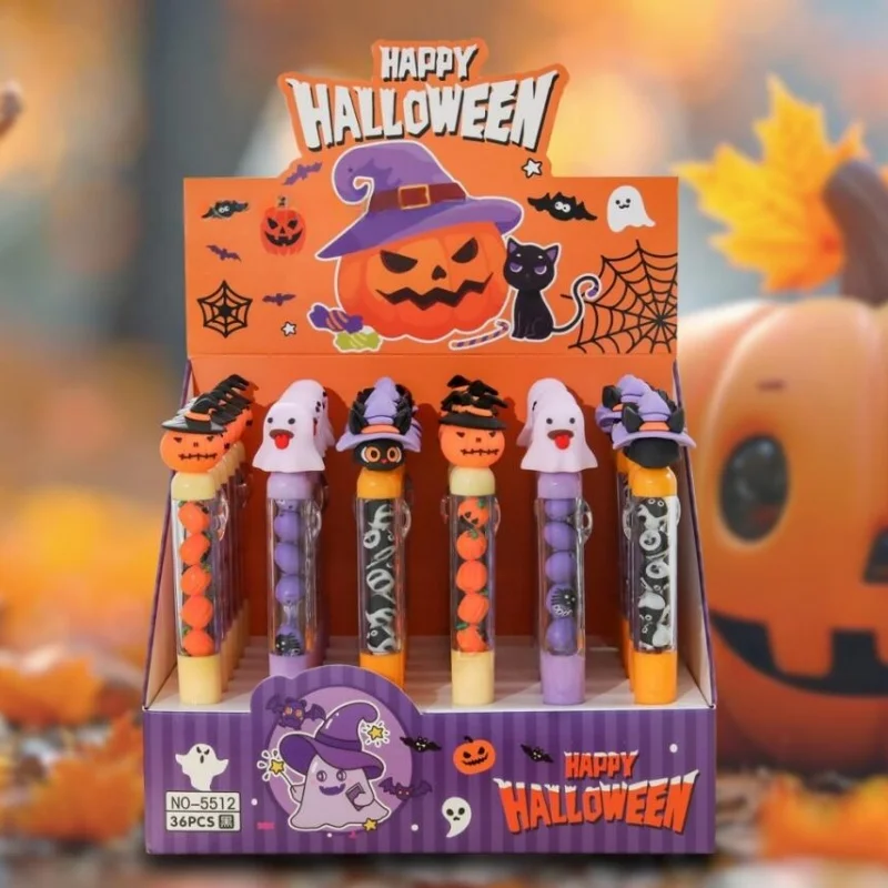 

24pcs/lot Kawaii Halloween Ballpoint Pen Creative Black ink Ball Pens Promotional Gifts School Writing Supplies