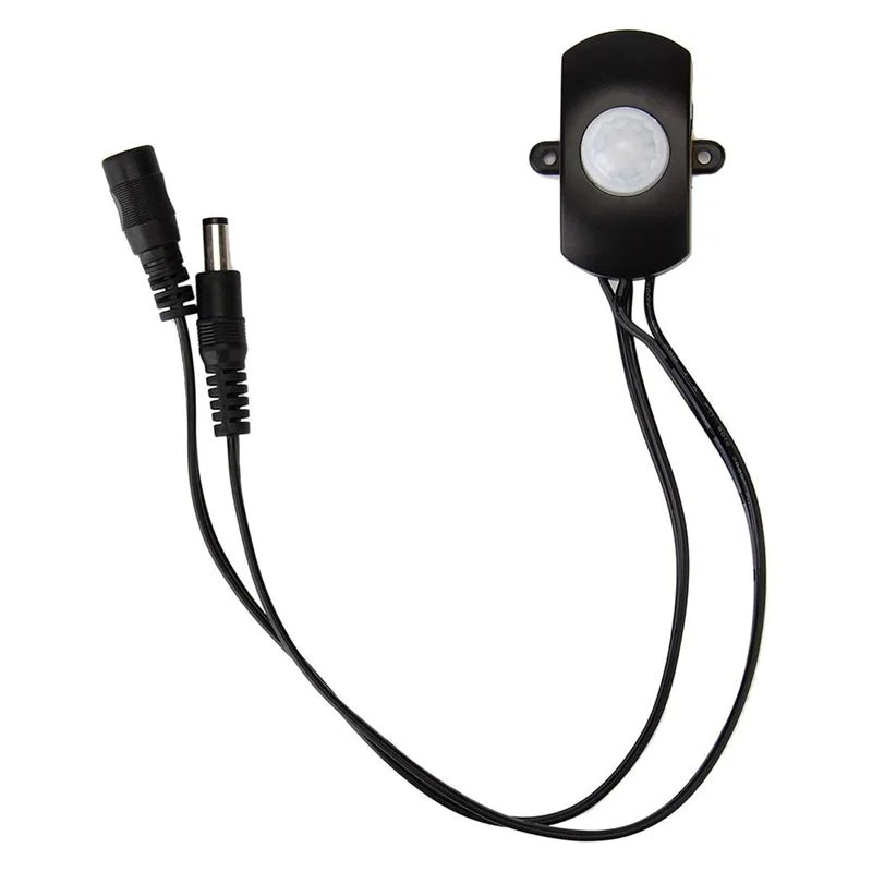 MOPHE-DC 5V-24V 5A Interruttore sensore attivato dal movimento PIR con cavo accoppiatore CC per striscia luminosa a LED