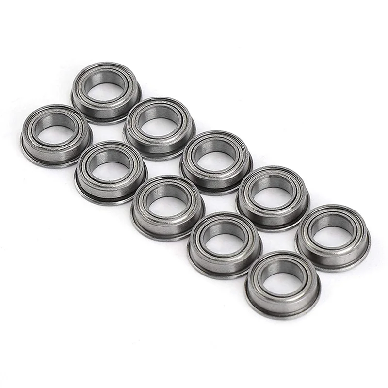 

AA49 20Pcs Flanged Ball Bearings ID 6Mm OD 10Mm MF106ZZ Mini Size Stainless Steel U Type Groove Pulley Low Noise Precision