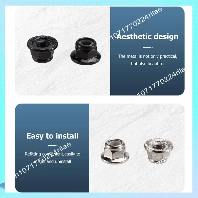 A17Z M4-Nuts Multicolor Nylon Lock Hexagon Nuts Screw Cap With Flange Race Spec For RC Buggy-Race