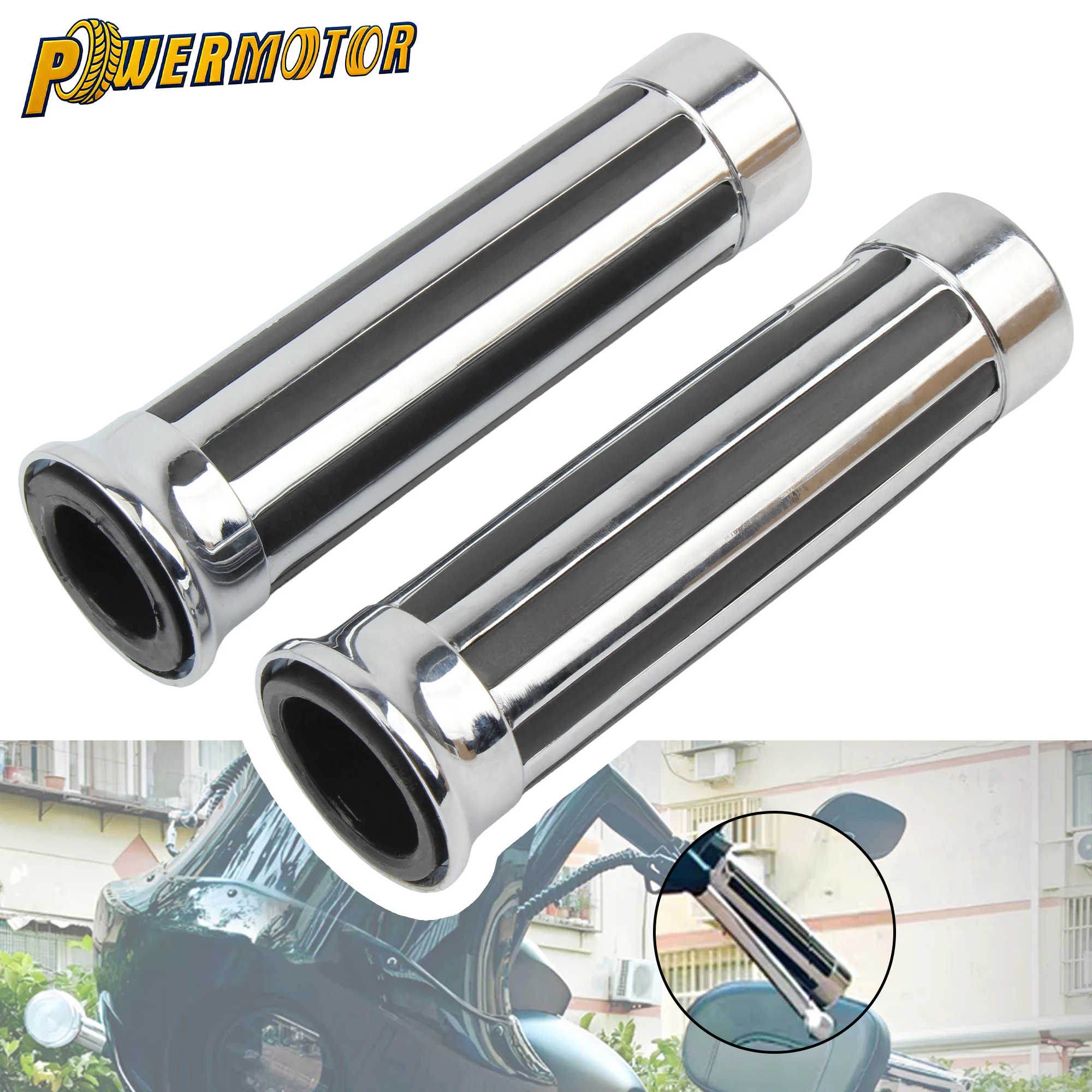 

For Harley Davidson Cruiser Chopper Custom Motorcycle 25mm Handlebar Grips Rubber Slip Hand Grips Cafe Racer Modified Parts