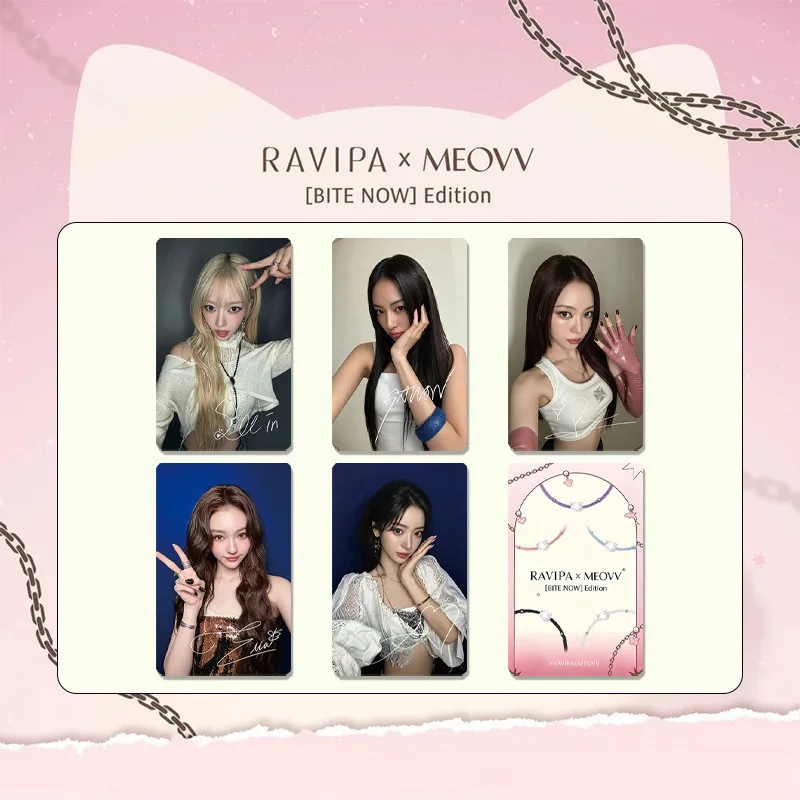 5Pcs/Set Idol Girl Group MEOVV High-Definition Printed LOMO Card Postcard ELLA SOOIN GAWON NARIN ANNA Fans Collection Gifts