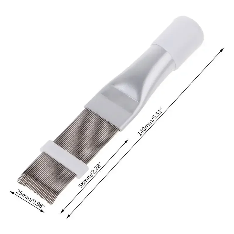 Air Conditioner Condenser Fin Cleaning Brush Coil Condenser Brush AC Fin Comb Stainless Steel Air Refrigerator Fin Brush